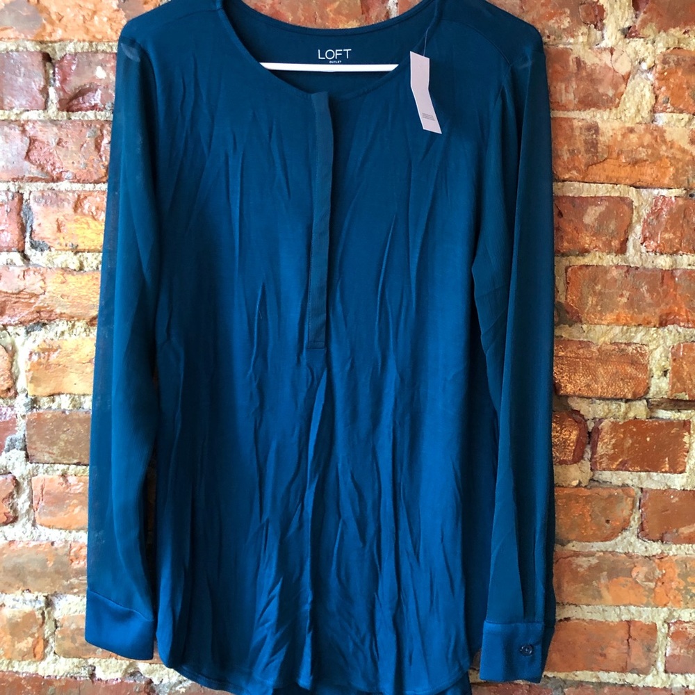 Turquoise LOFT blouse